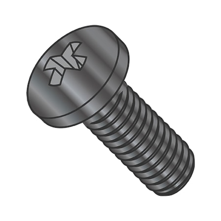 Usa Industrials #4-40 x 1/8 in Phillips Pan Machine Screw, Black Oxide 18-8 Stainless Steel BULK-SCRW-2278